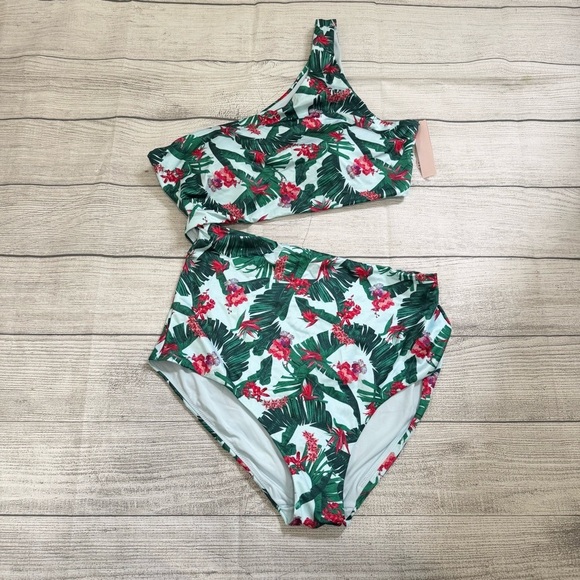 Victoria's Secret NWT Palm Floral Cutout Swimsuit - Picture 3 of 10